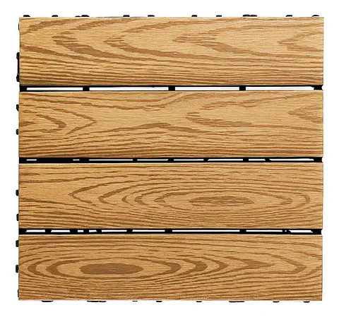 Caja 15  Pzas  Deck Wpc Modular 30x30cm Piso Jardin Exterior