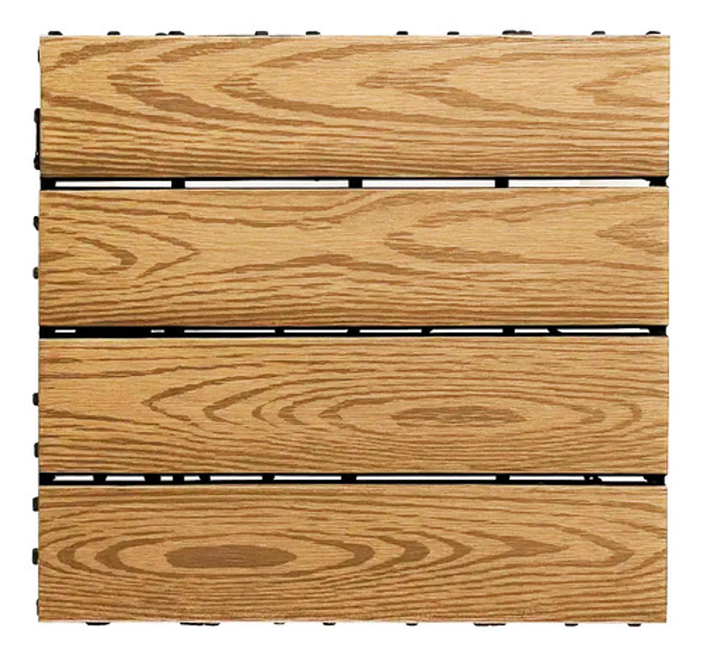 Caja 15  Pzas  Deck Wpc Modular 30x30cm Piso Jardin Exterior 1