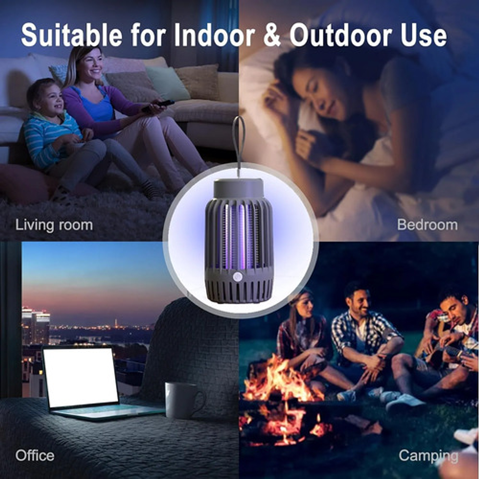 Lámpara Antimosquitos Eléctrica Thek Trampa Uv + Luz Nocturn 5