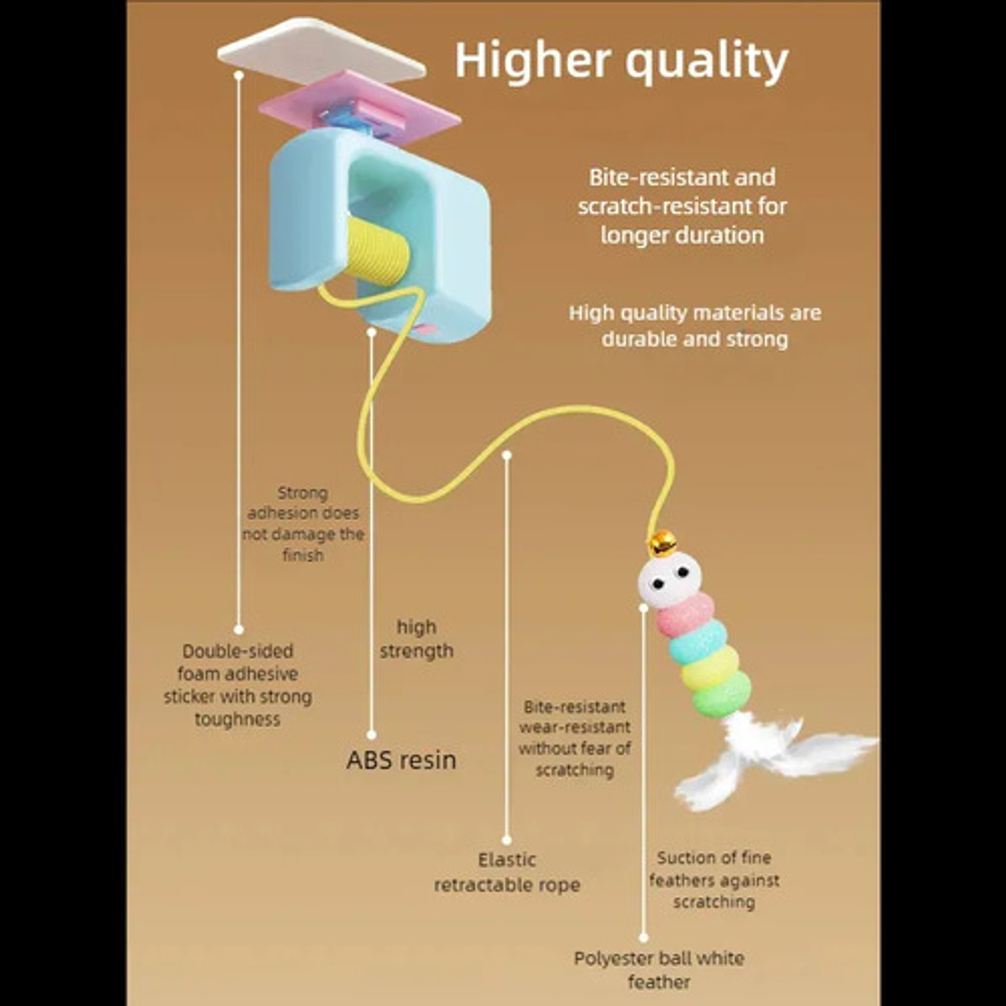Juguete Interactivo Gatos Yo-yo Bola De Pelo Inteligente 5