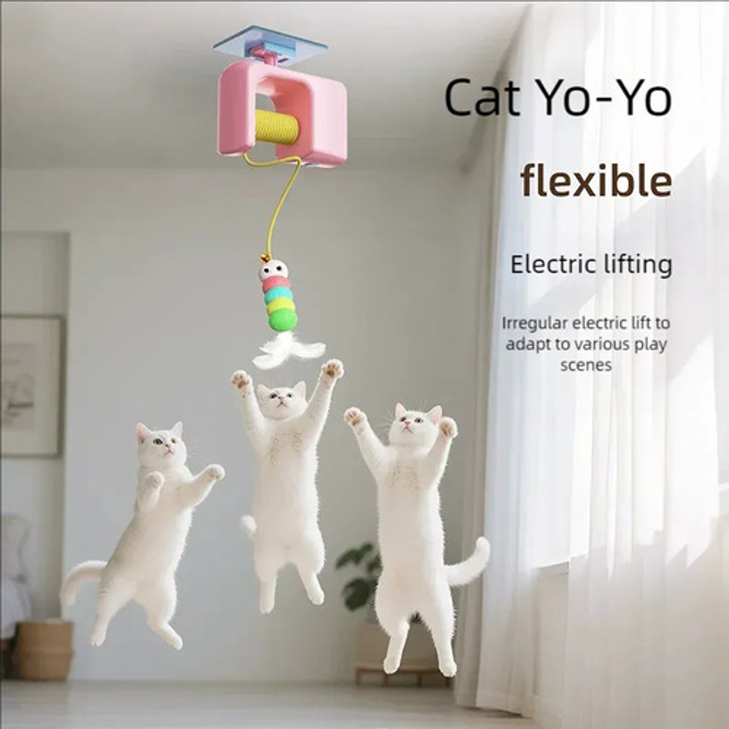 Juguete Interactivo Gatos Yo-yo Bola De Pelo Inteligente 7