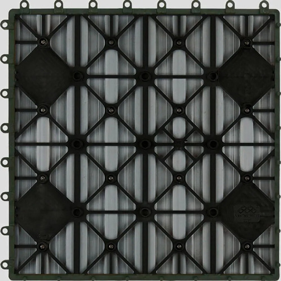Caja 15  Pzas  Deck Wpc Modular 30x30cm Piso Jardin Exterior 11