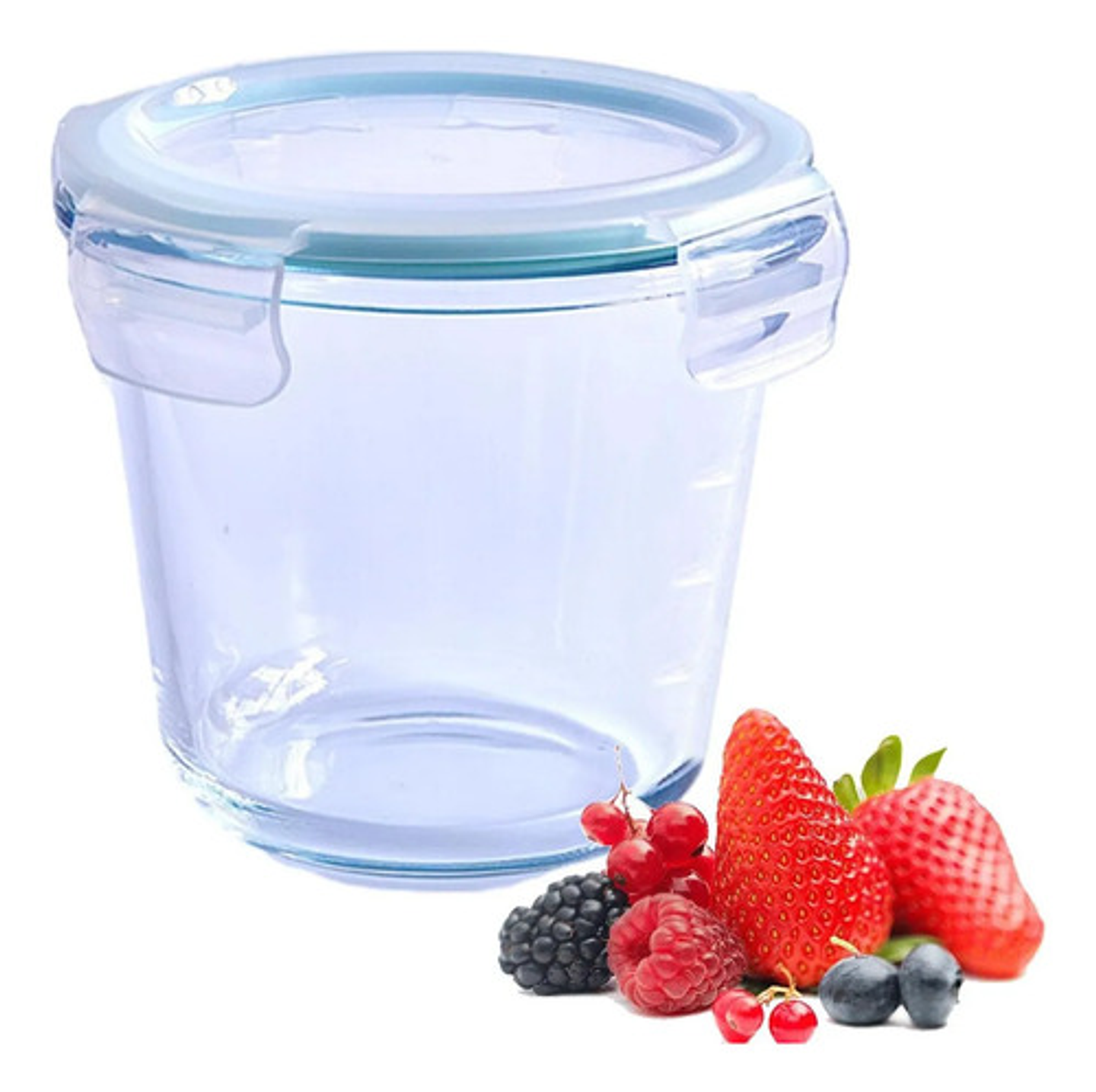 X2 Recipiente Hermético De Vidrio 650ml Thek Con Tapa Cierre Transparente 5