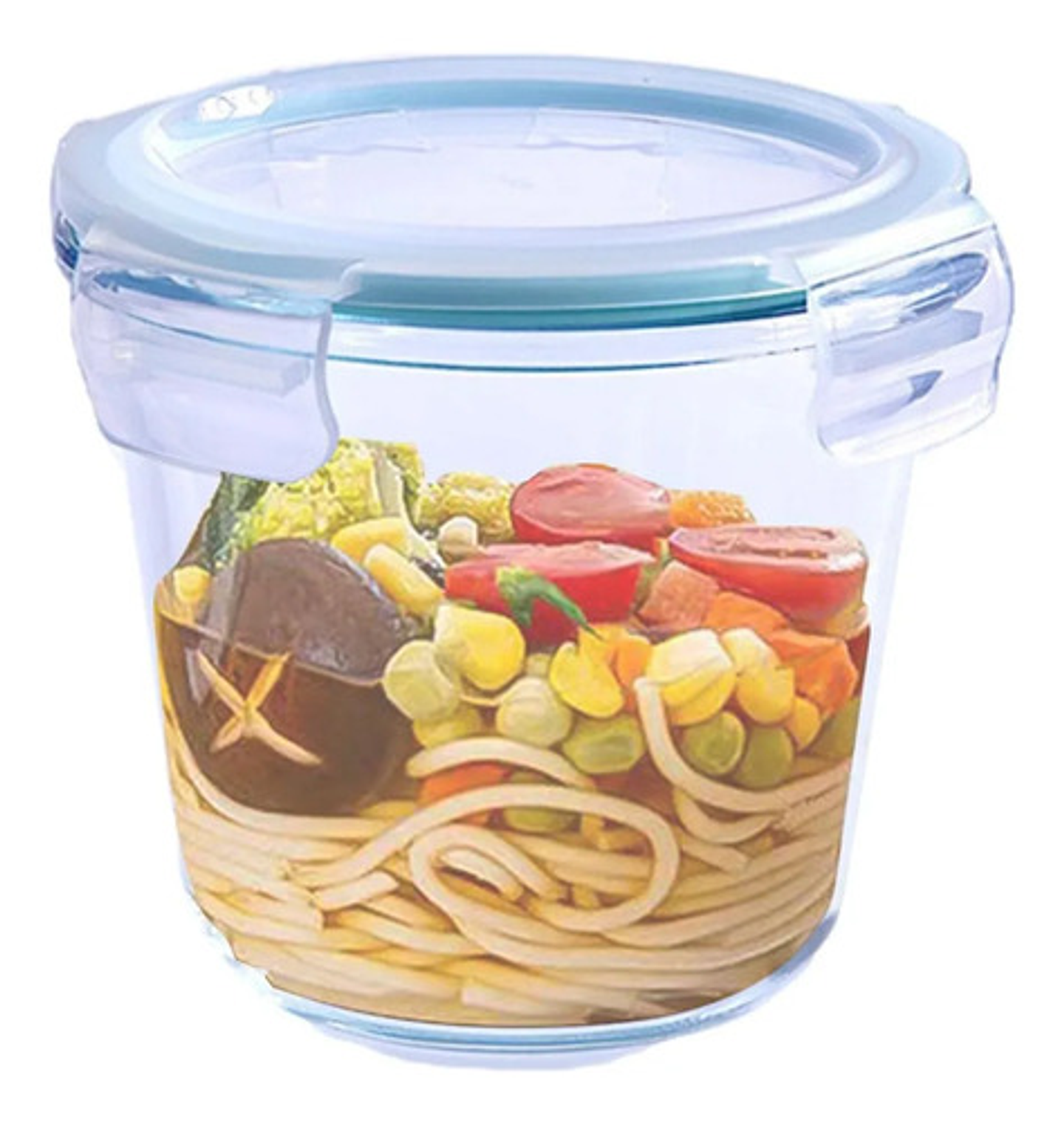 X2 Recipiente Hermético De Vidrio 650ml Thek Con Tapa Cierre Transparente 6