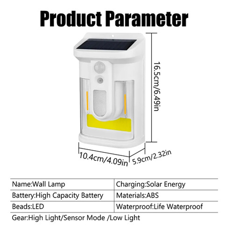 X2 Lámpara Solar Led Exterior Con Sensor De Movimiento 2