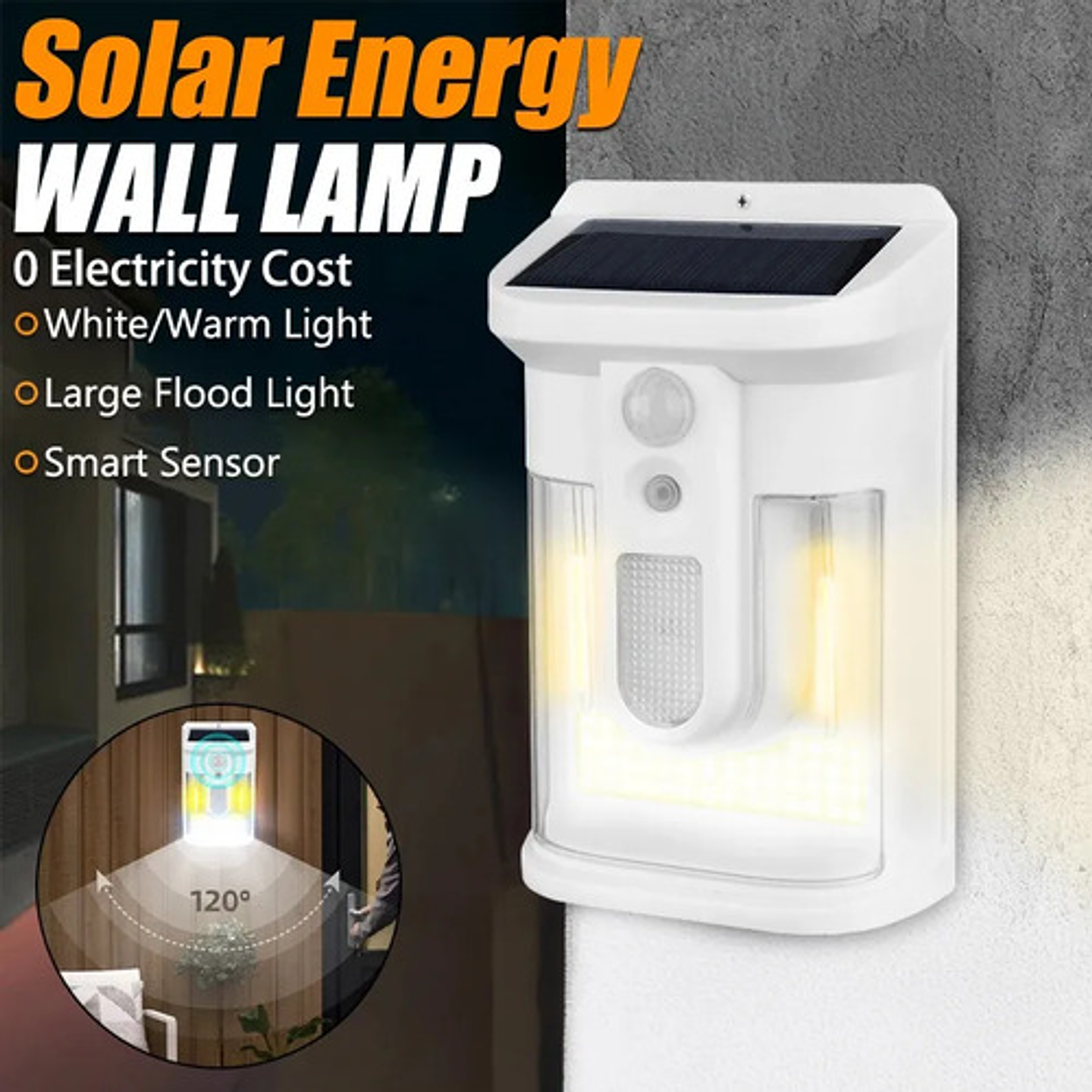 X2 Lámpara Solar Led Exterior Con Sensor De Movimiento 4