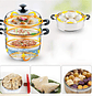 Vaporera Acero Inoxidable 3 Niveles 32cm Cocina Multiuso - Miniatura 7