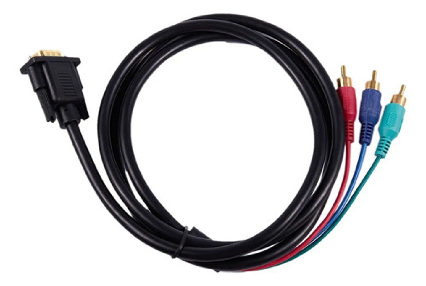 Cable De Vídeo Vga De 1,5 M Y 4,9 Pies Macho A 3 Rca Rgb 3