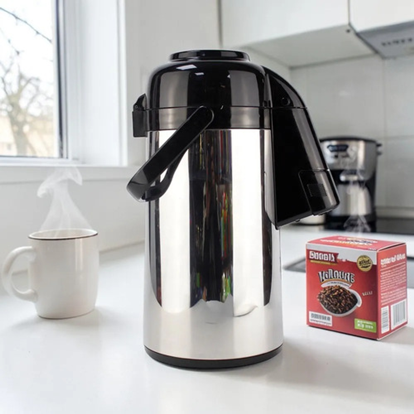 Termo Jarra Acero Inoxidable 3 Litros Con Bomba Manual 7