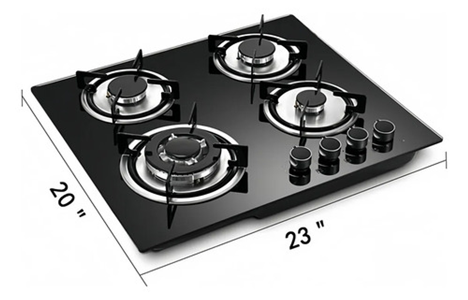 Encimera Doble Parrilla Thek 4 Platos Gas Licuado/natural Negro 3