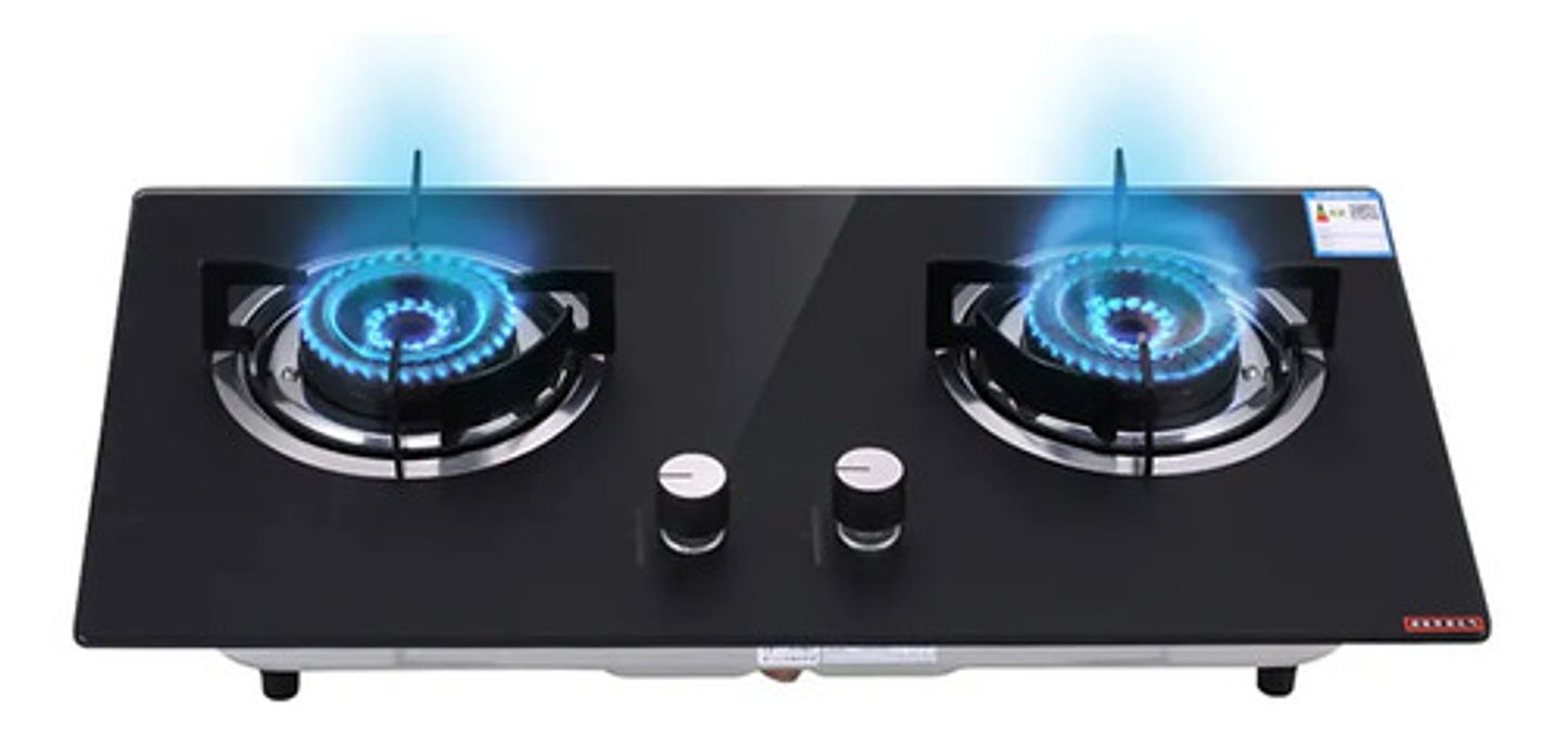 Encimera A Gas 2 Platos Thek Vidrio Templado Empotrable 1