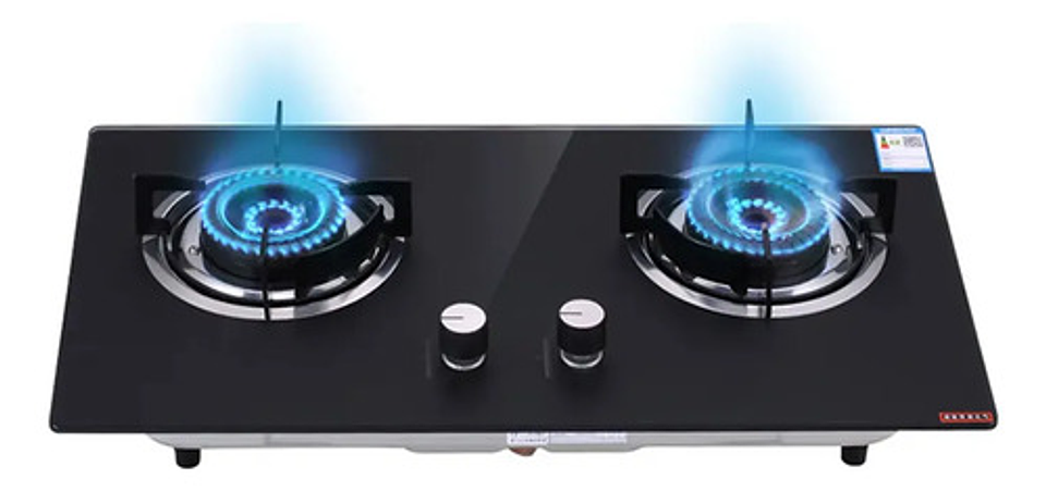 Encimera A Gas 2 Platos Thek Vidrio Templado Empotrable 1