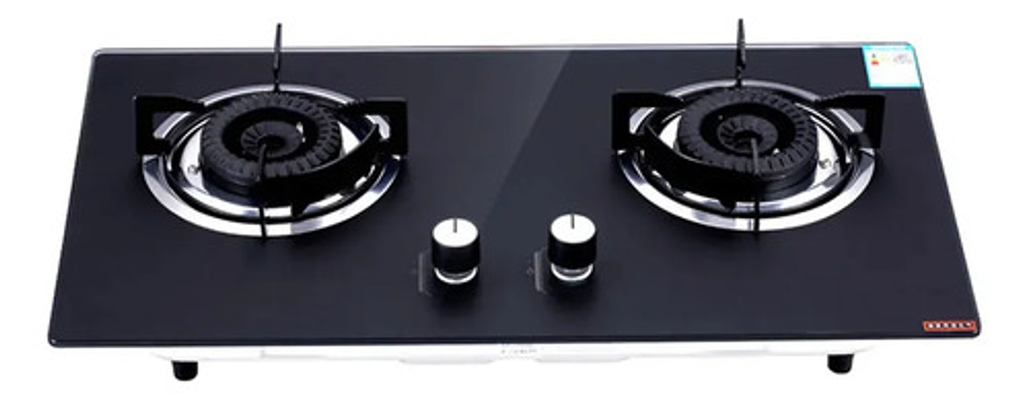 Encimera A Gas 2 Platos Thek Vidrio Templado Empotrable 3