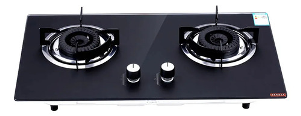 Encimera A Gas 2 Platos Thek Vidrio Templado Empotrable 3