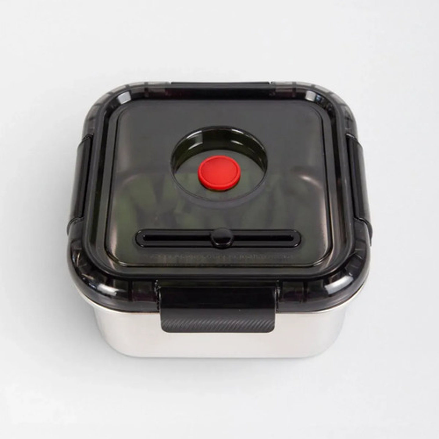 Contenedor Acero Inoxidable Hermético Con Válvula 19.5cm Plateado 5