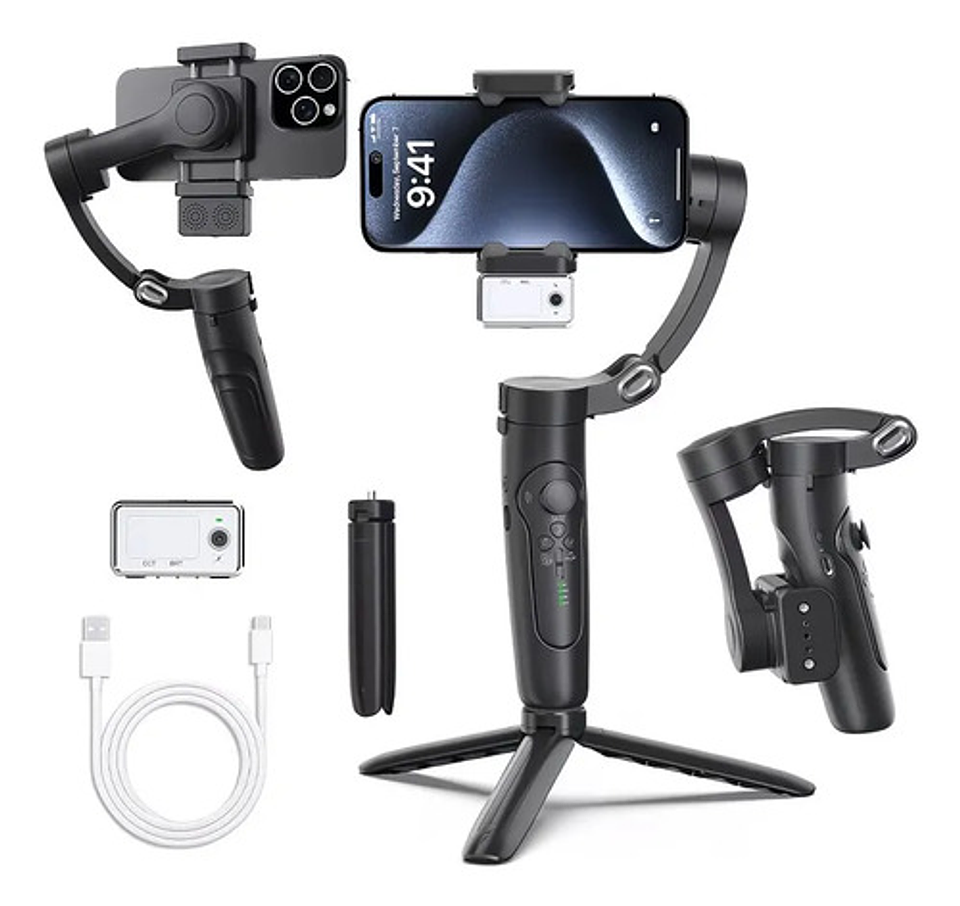 Estabilizador Gimbal 3 Ejes Para Smartphone Con Control Remo 1