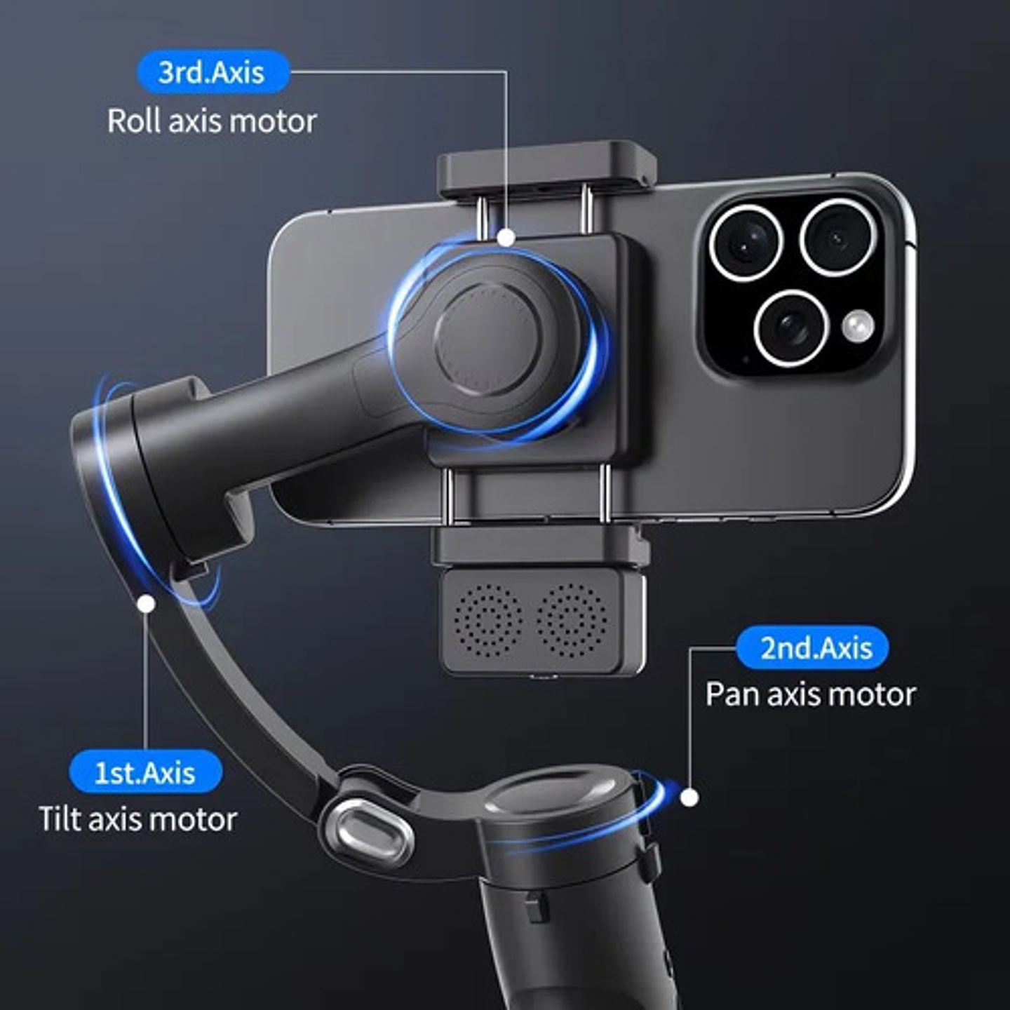 Estabilizador Gimbal 3 Ejes Para Smartphone Con Control Remo 6