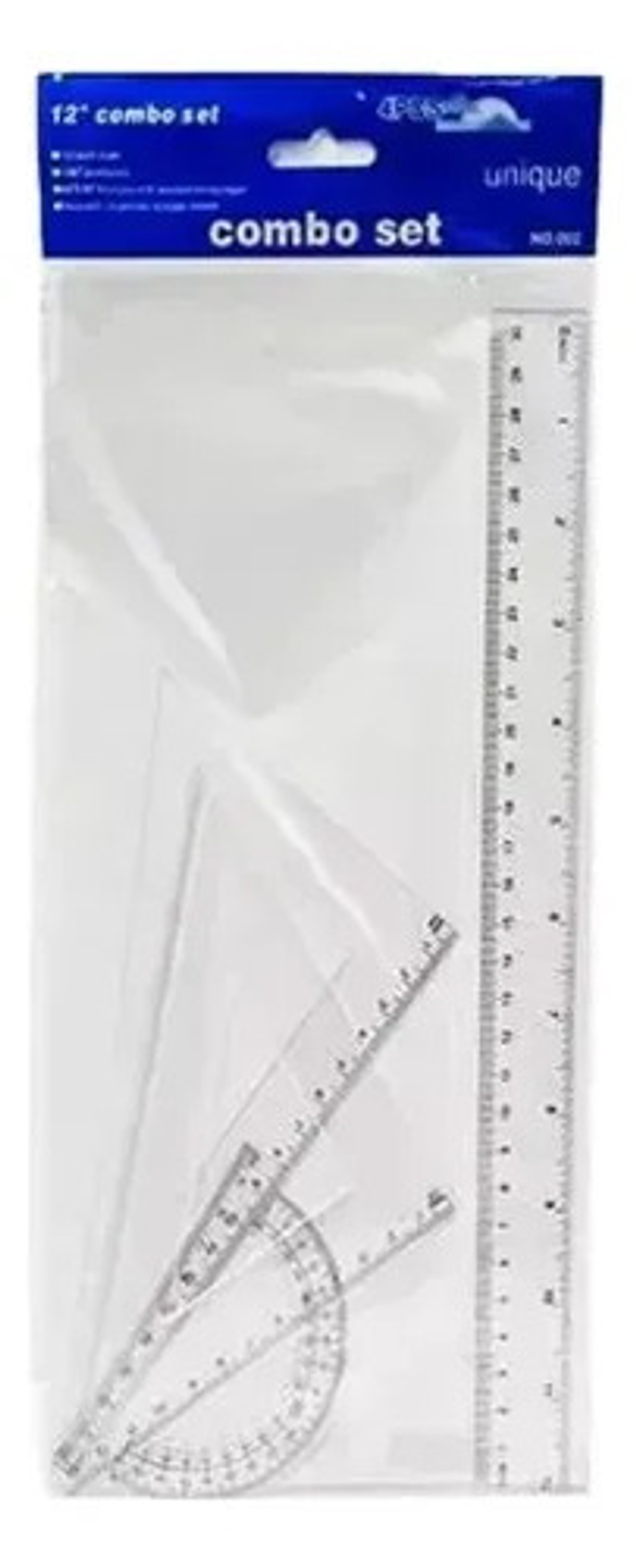 Set 4 Piezas Reglas Geométricas Colores Surtidos 20cm Surtidos 2