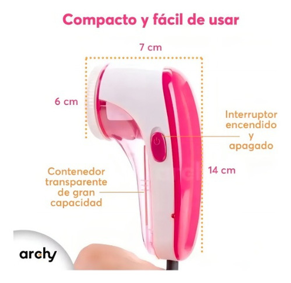 Saca Motas Y Pelusas Electrico Directo Removedor Quitapelusa Rosa 3