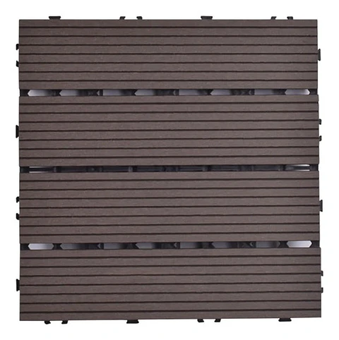 Caja 15  Pzas  Deck Wpc Modular 30x30cm Piso Jardin Exterior