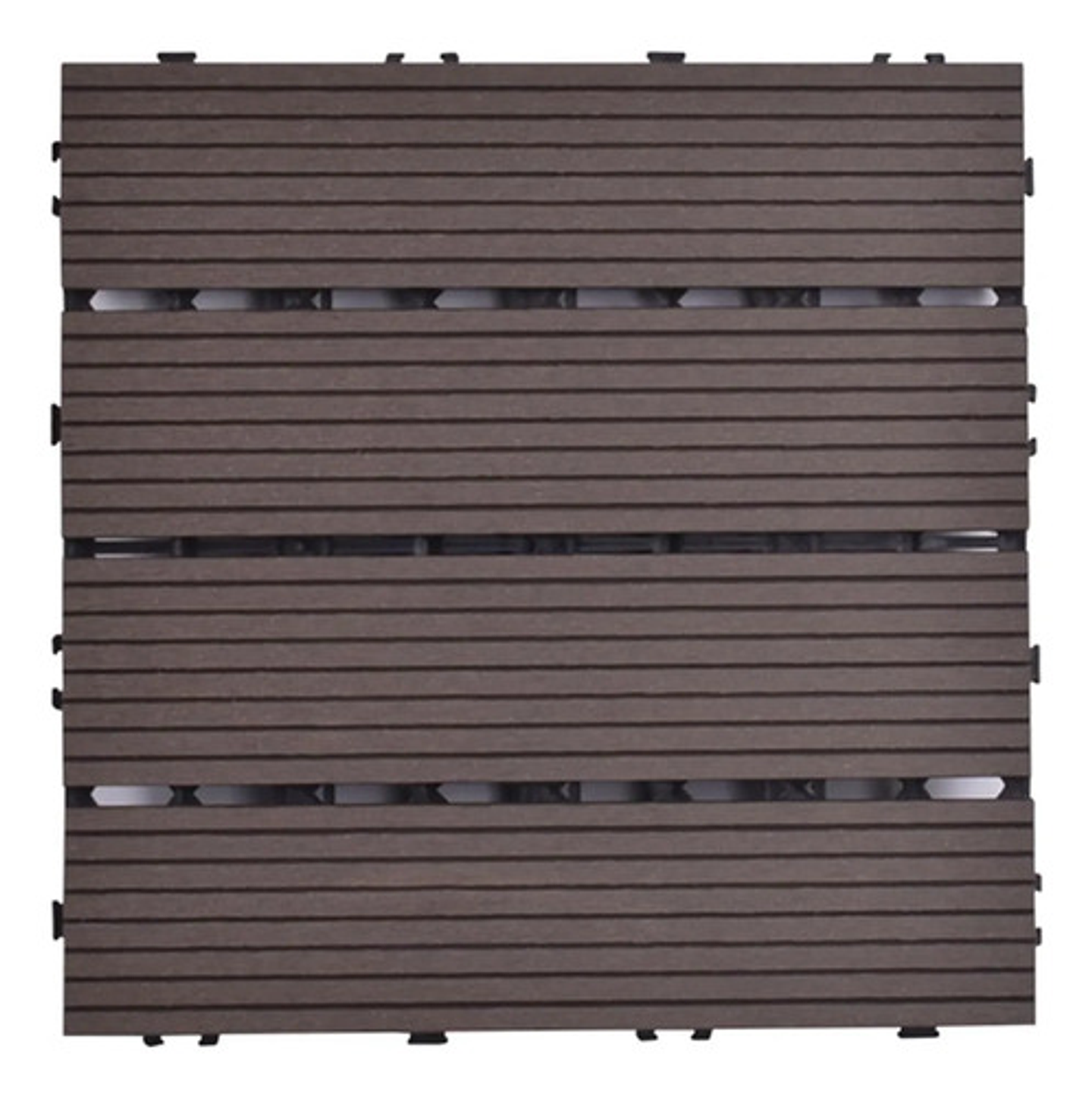 Caja 15  Pzas  Deck Wpc Modular 30x30cm Piso Jardin Exterior 1