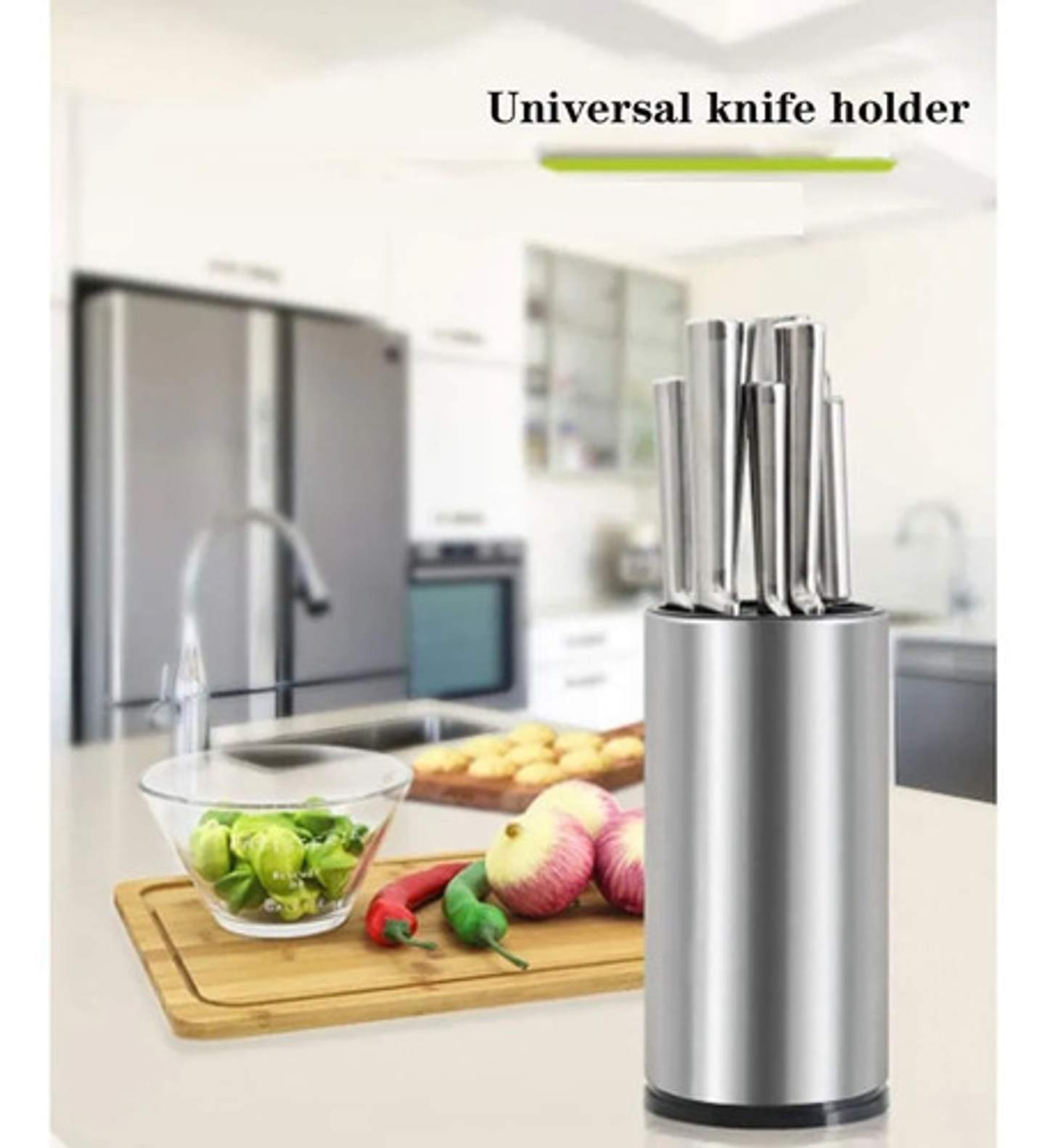 Porta Cuchillos Universal Acero Inoxidable Cocina 23cm 6