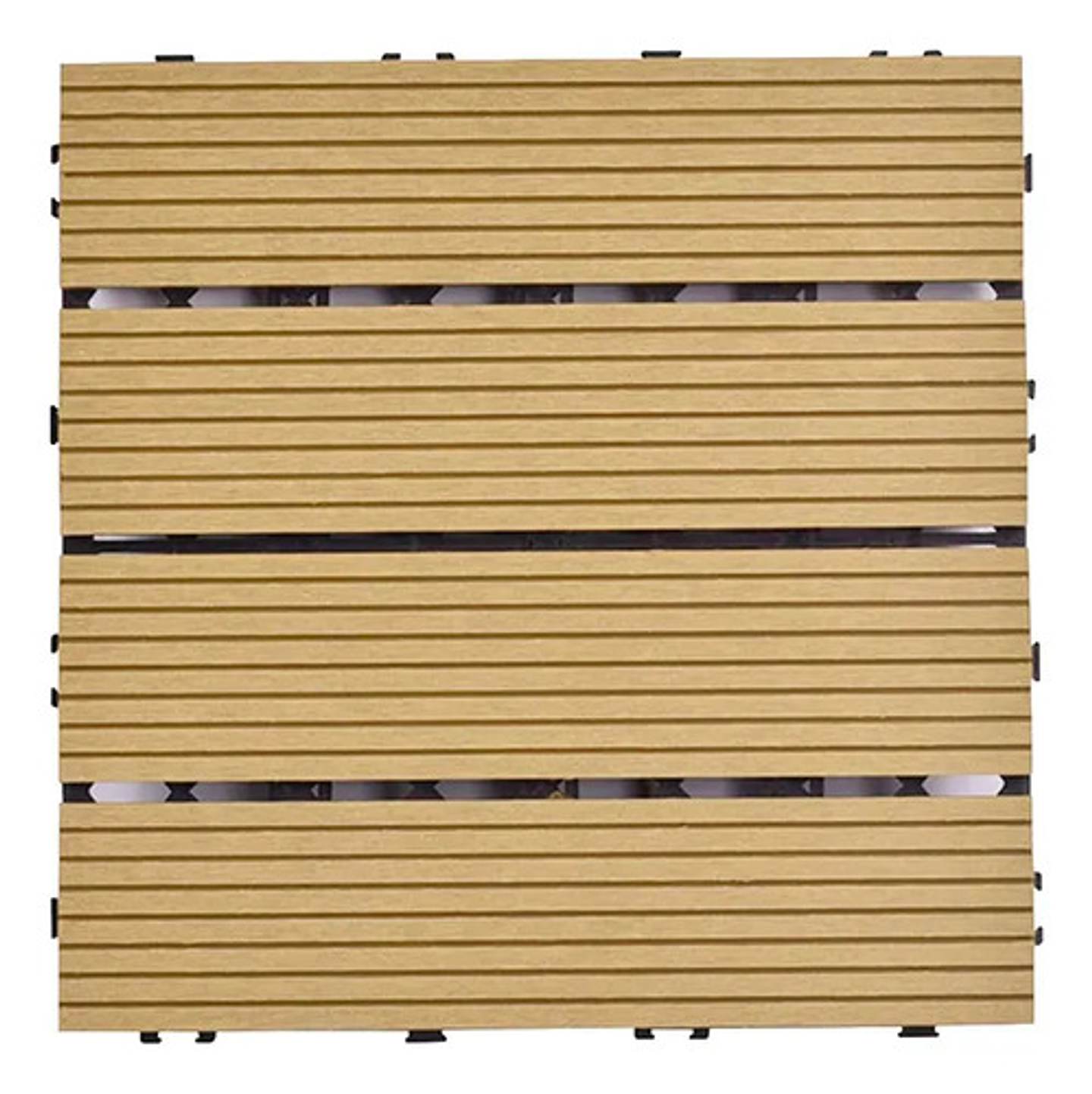 Caja 15  Pzas  Deck Wpc Modular 30x30cm Piso Jardin Exterior 1