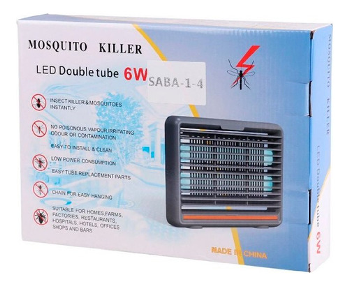 Matamosquitos Eléctrico Led 6w Doble Tubo Antimosquitos Gris Oscuro 2