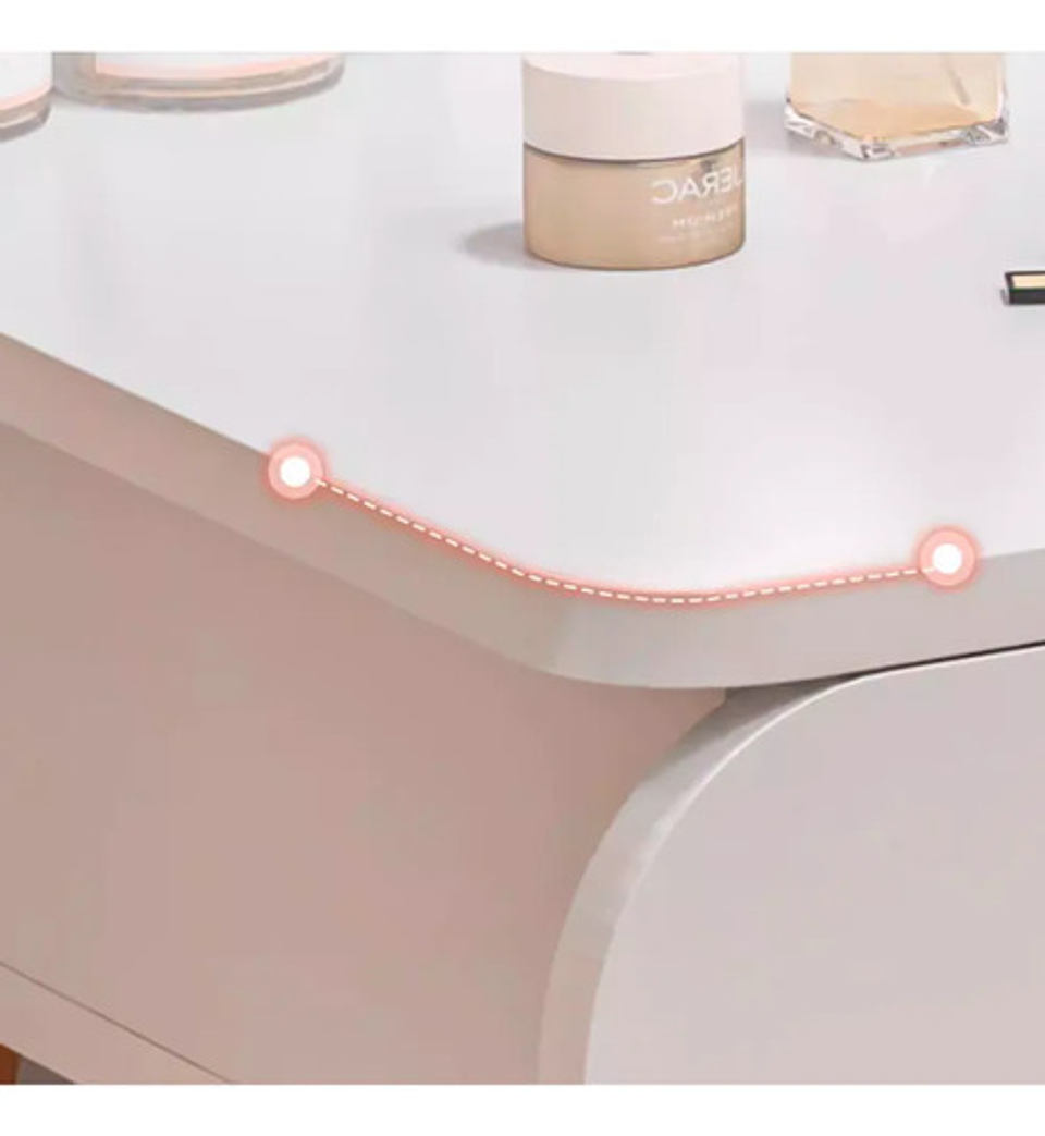 Tocador Vertical Compacto Con Espejo Led Oculto Thek 4