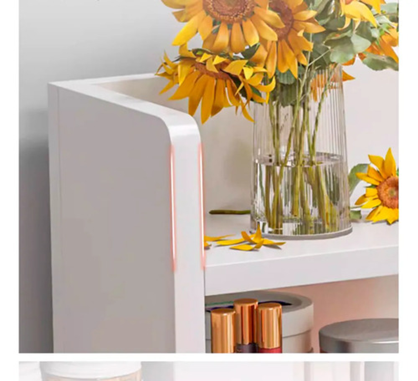 Tocador Vertical Compacto Con Espejo Led Oculto Thek 8