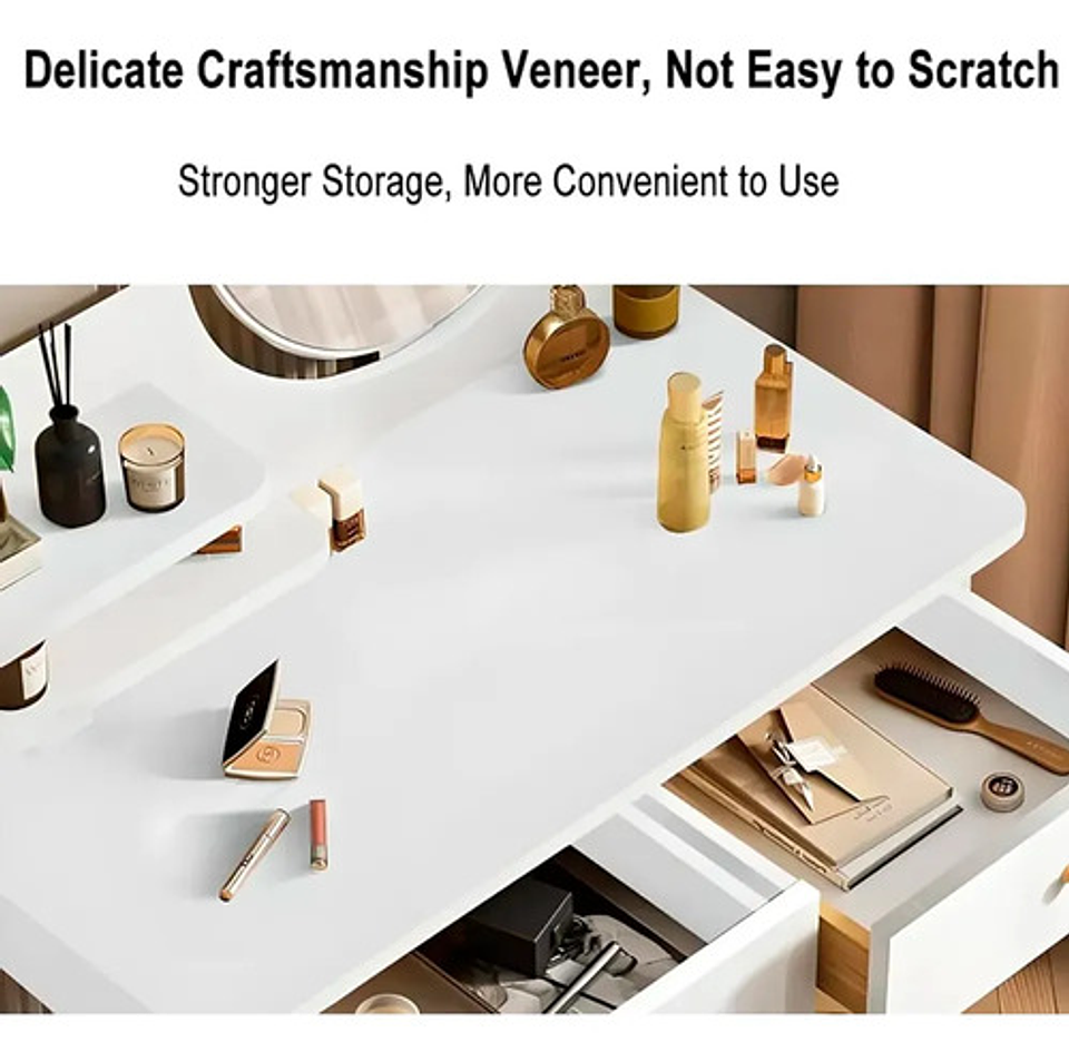 Tocador Vertical Compacto Con Espejo Led Oculto Thek 9