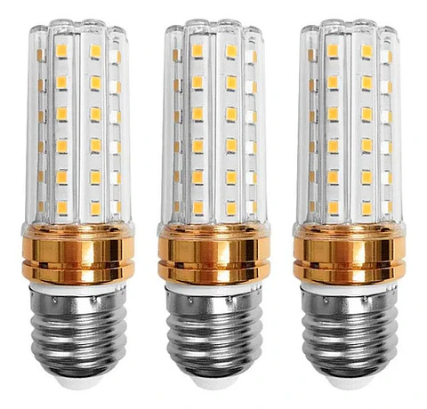 X3 Ampolleta Led Maíz 12w E27 Luz Cálida 3000k 360
