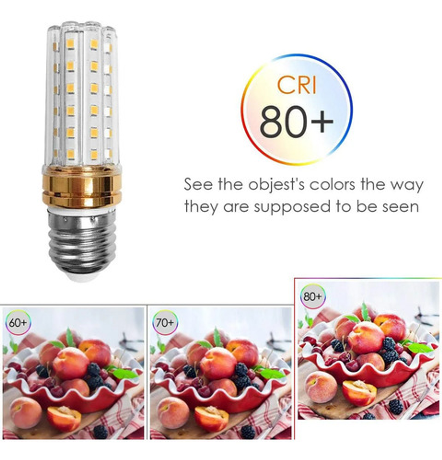 X3 Ampolleta Led Maíz 12w E27 Luz Cálida 3000k 360 3