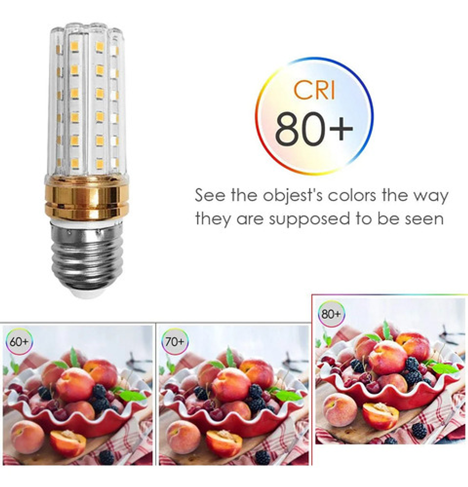 X3 Ampolleta Led Maíz 12w E27 Luz Cálida 3000k 360 3