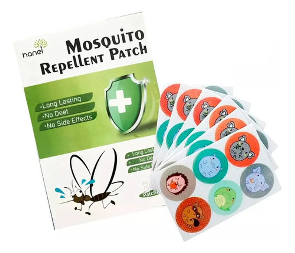 70 Parches Infantiles Repelente De Mosquitos Duración 8 Hrs 1