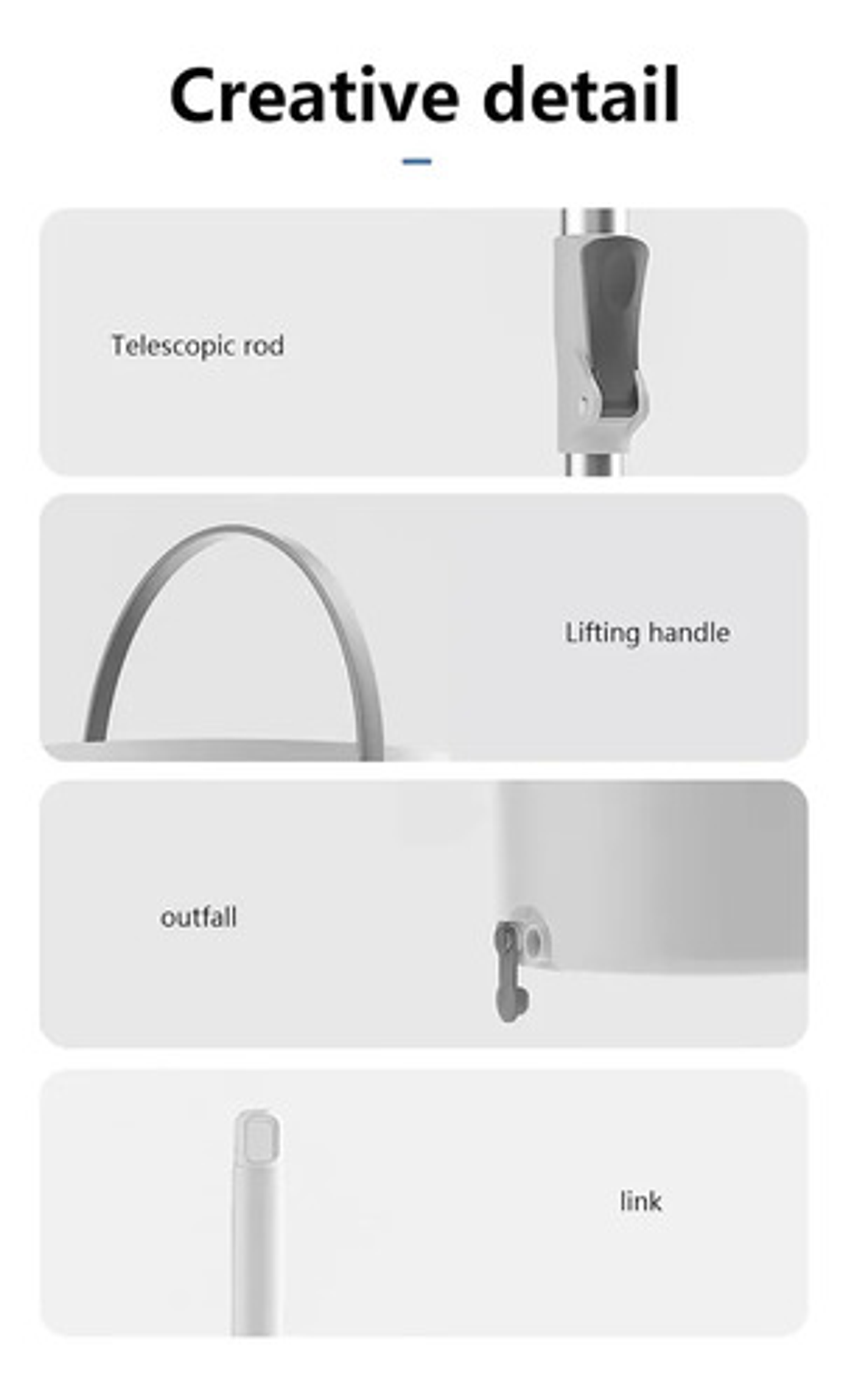 Mopa Trapeador Giratorio 360 Y Balde Escurridor Thek Acero Blanco 3