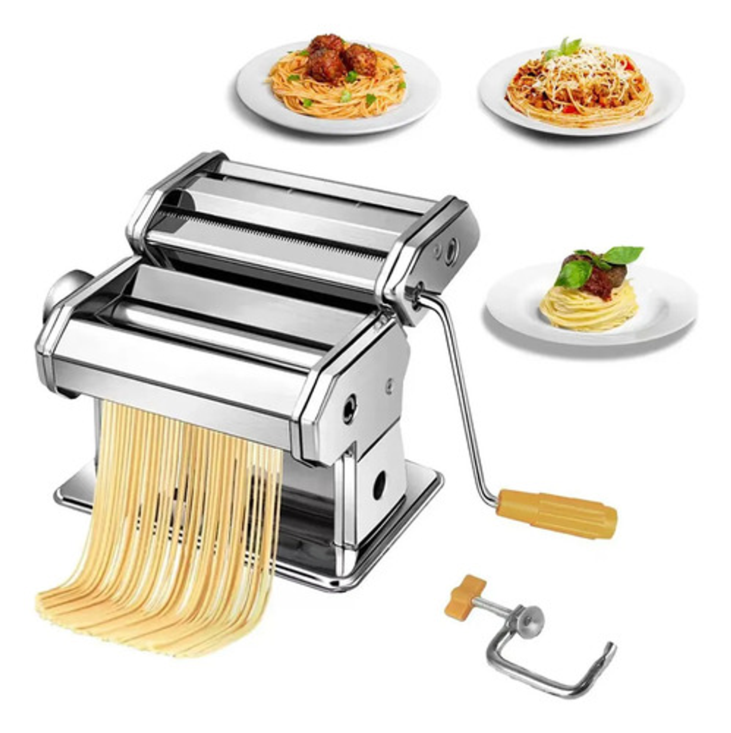 Maquina Para Hacer Pastas Caseras Fideos Acero Color Gris Gris 7