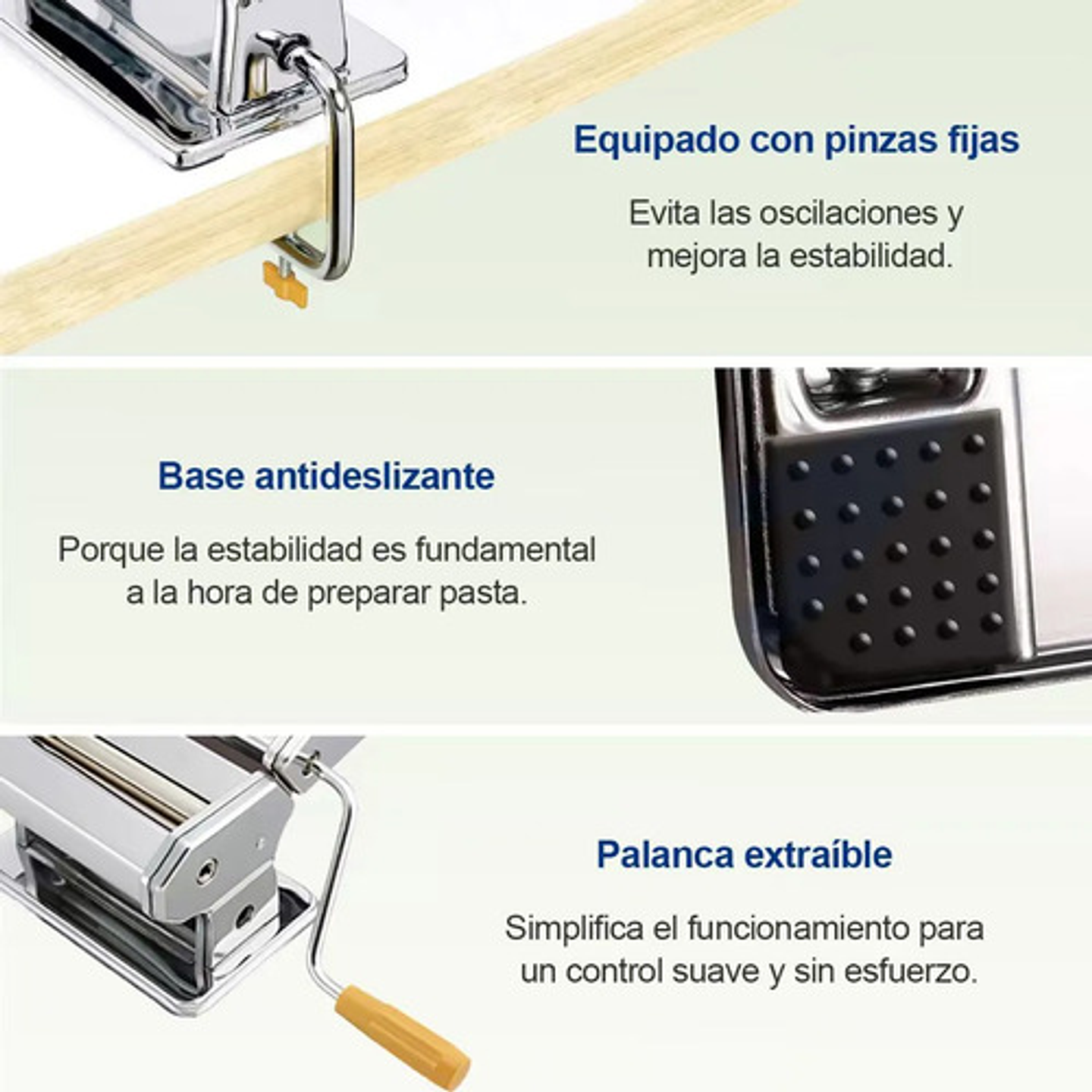 Maquina Para Hacer Pastas Caseras Fideos Acero Color Gris Gris 8