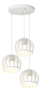 Lámpara Colgante 3 Luces Blanca Estilo Moderno E27 - Miniatura 2
