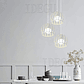 Lámpara Colgante 3 Luces Blanca Estilo Moderno E27 - Miniatura 4