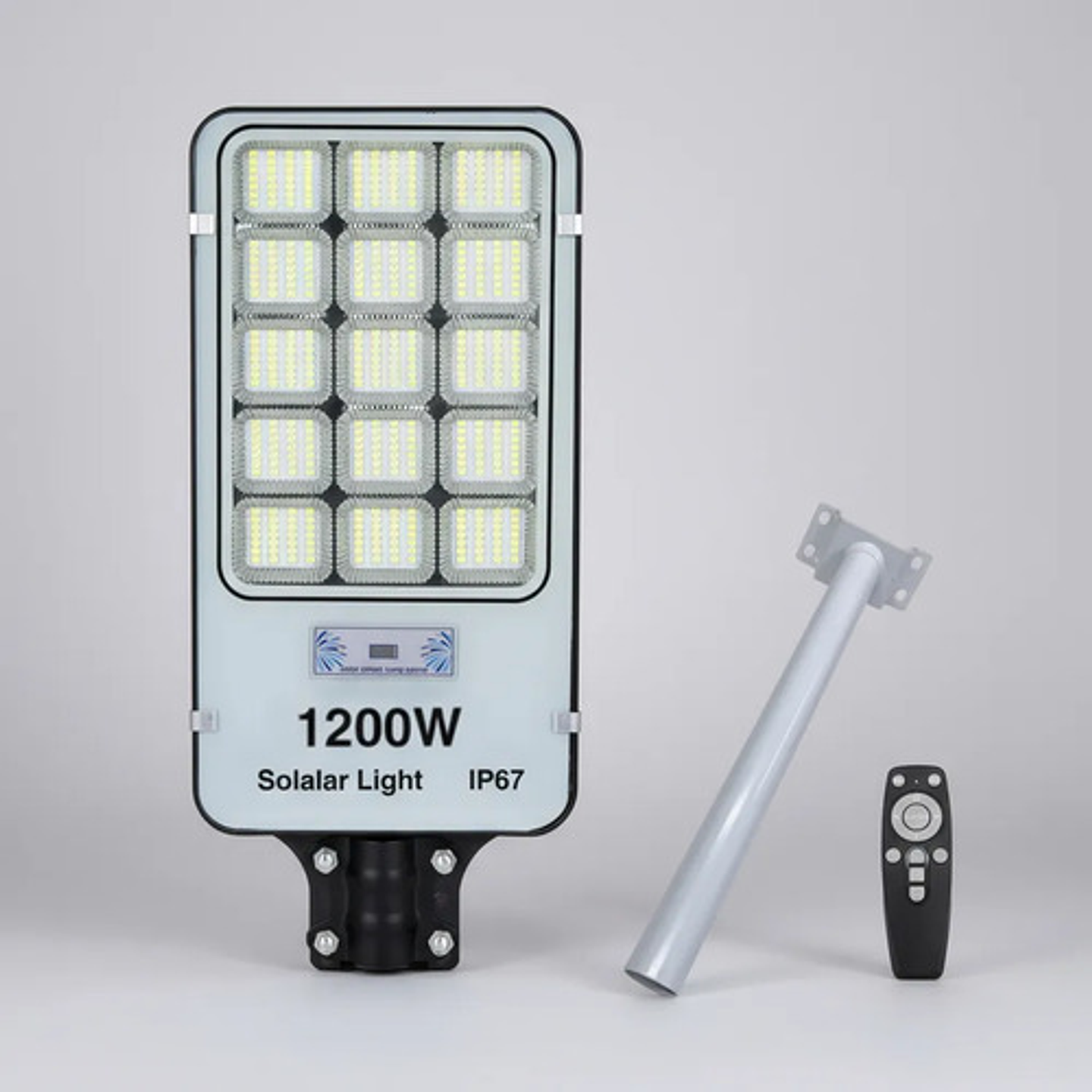Foco Solar Led 1200w Para Poste Exterior Con Control 1
