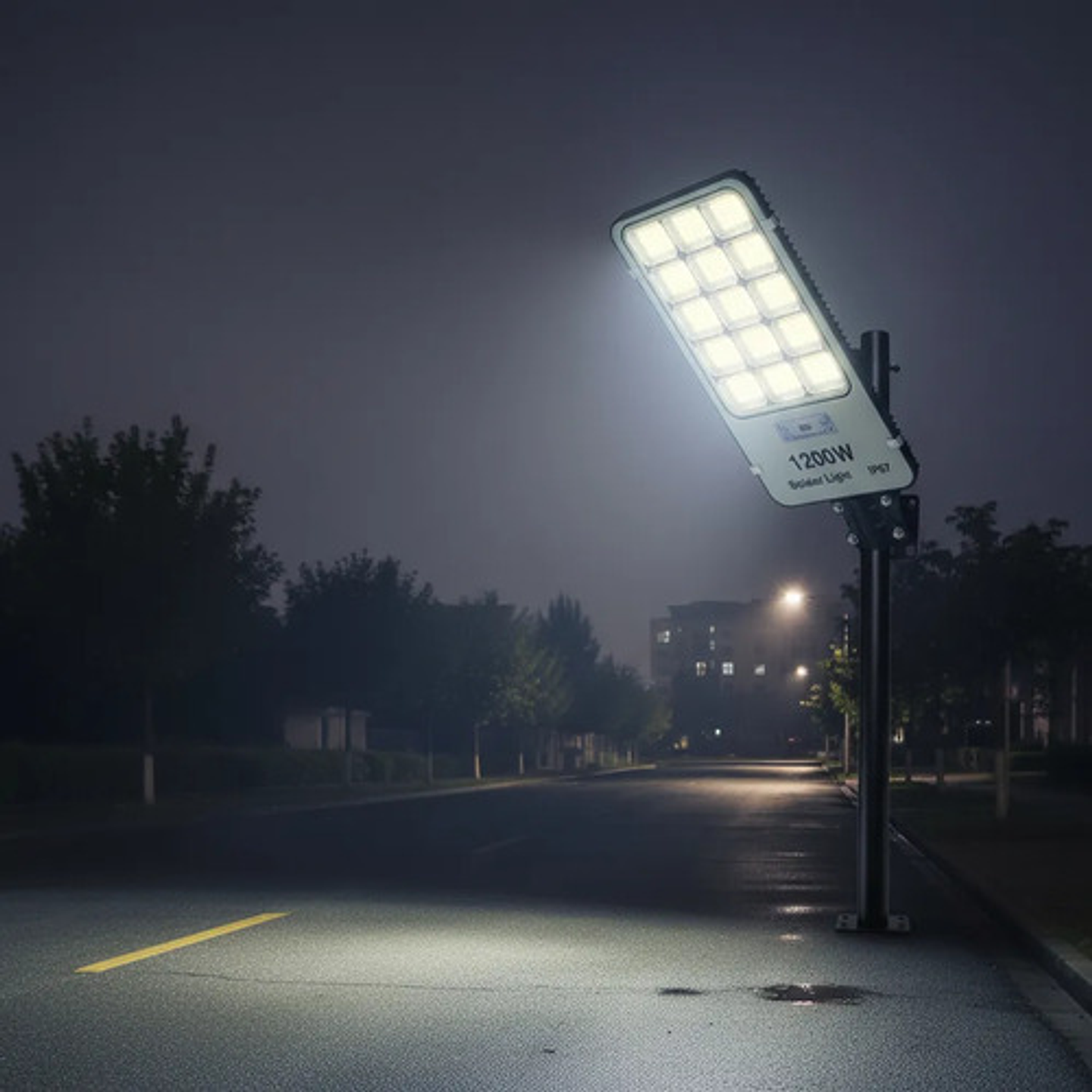 Foco Solar Led 1200w Para Poste Exterior Con Control 6