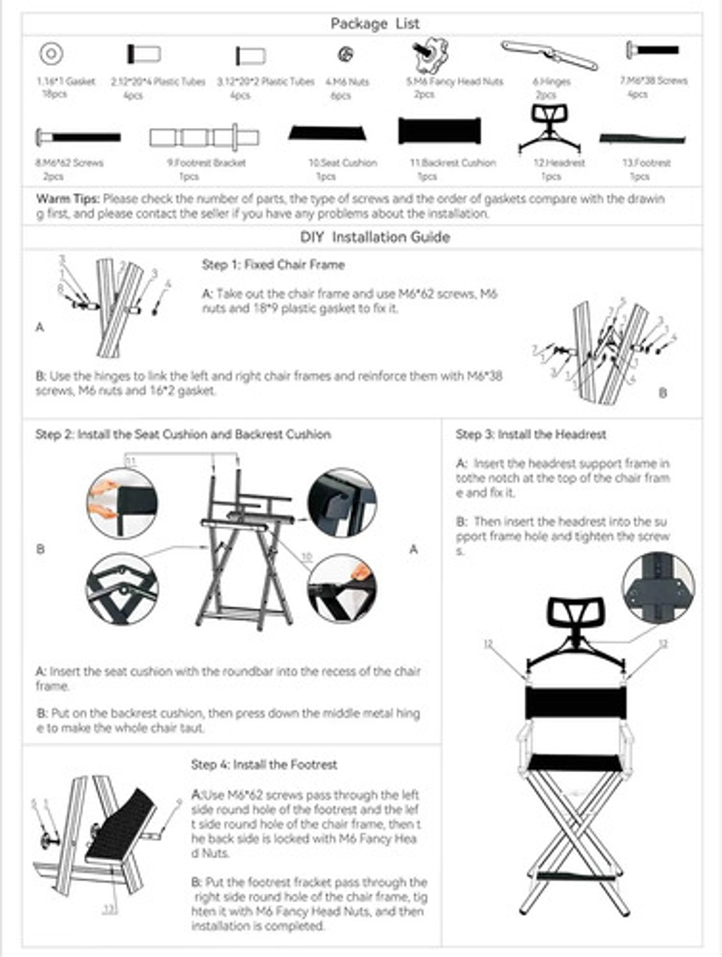 Silla Maquillaje Barbería Plegable Resistente Profesional 6