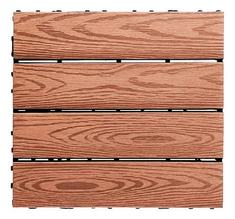 Caja 15  Pzas  Deck Wpc Modular 30x30cm Piso Jardin Exterior