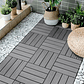 Caja 15  Pzas  Deck Wpc Modular 30x30cm Piso Jardin Exterior - Miniatura 10