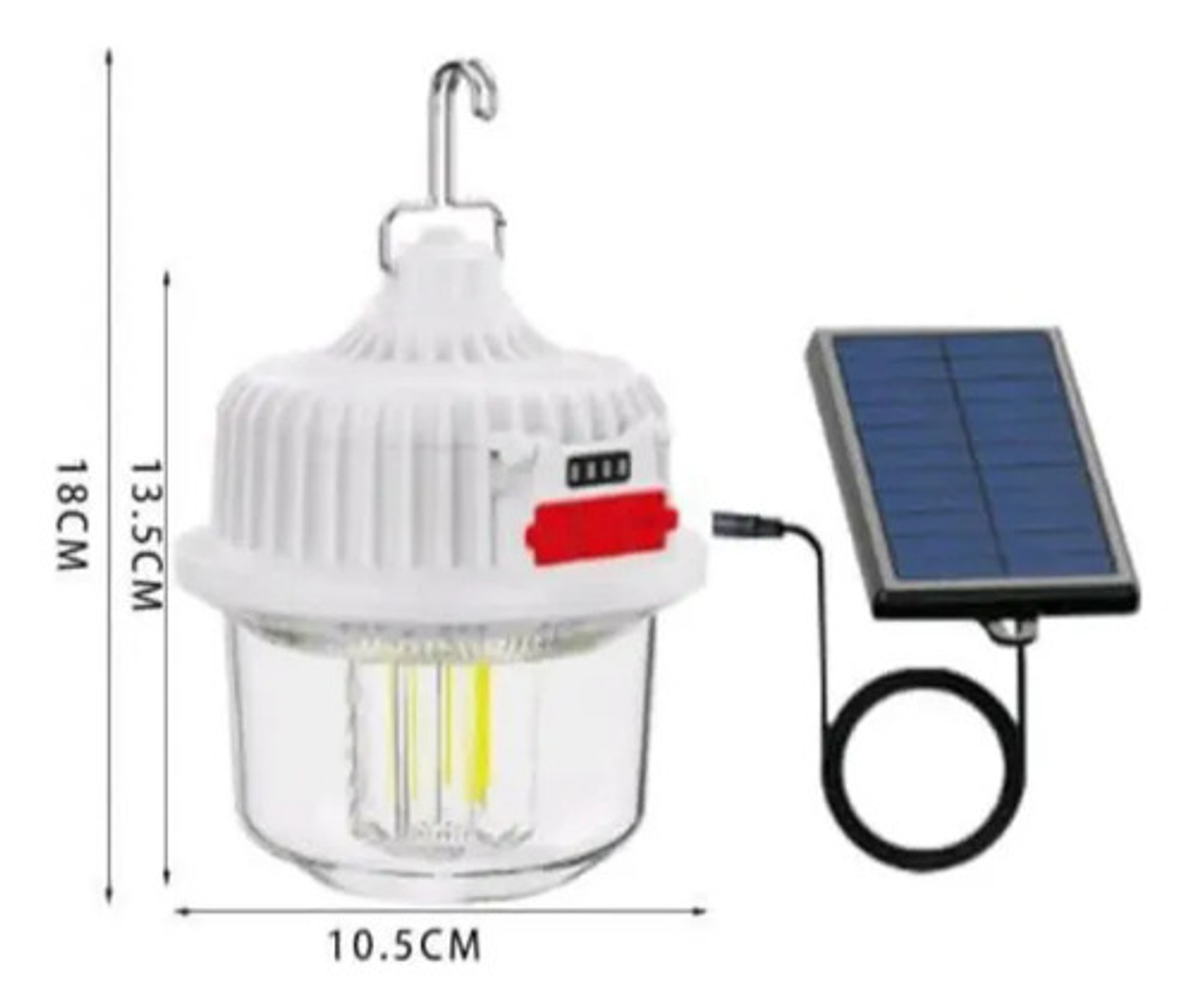 Set 2 Lámparas Solares Colgantes Thek Led Con Panel Independ 4
