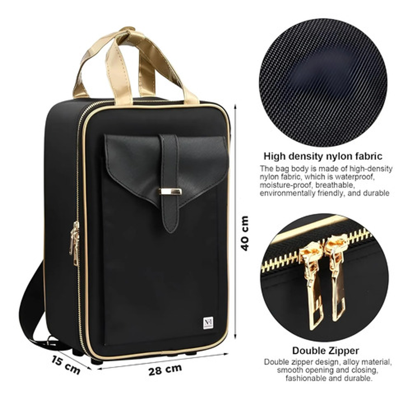 Bolso Maquillaje Grande Organizador Cosmético Con Divisiones 7