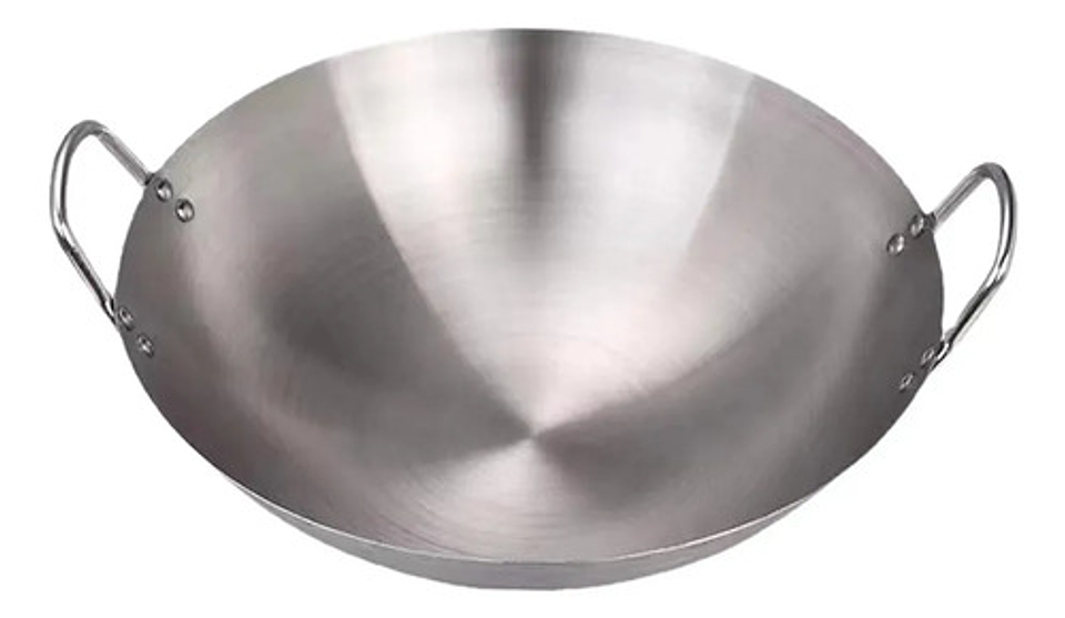 Sartén Wok Acero Inoxidable 50cm Cocina Oriental 1