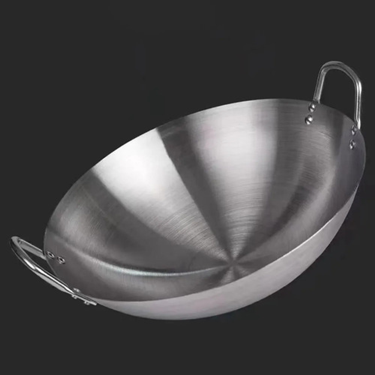 Sartén Wok Acero Inoxidable 50cm Cocina Oriental 3