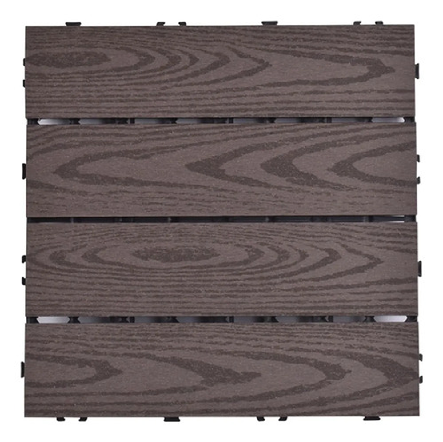 Caja 15  Pzas  Deck Wpc Modular 30x30cm Piso Jardin Exterior 1